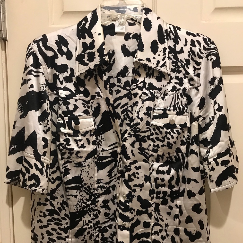 Silk button down blouse